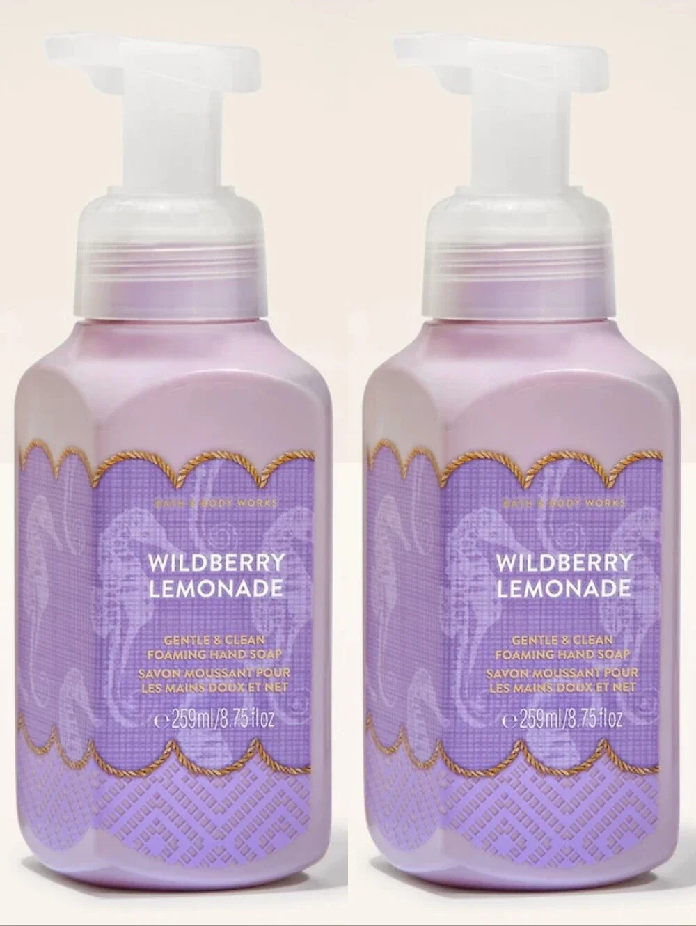 Bath & Body Works Wildberry Lemonade Foaming Hand Soap Set of 2 NEW RARE